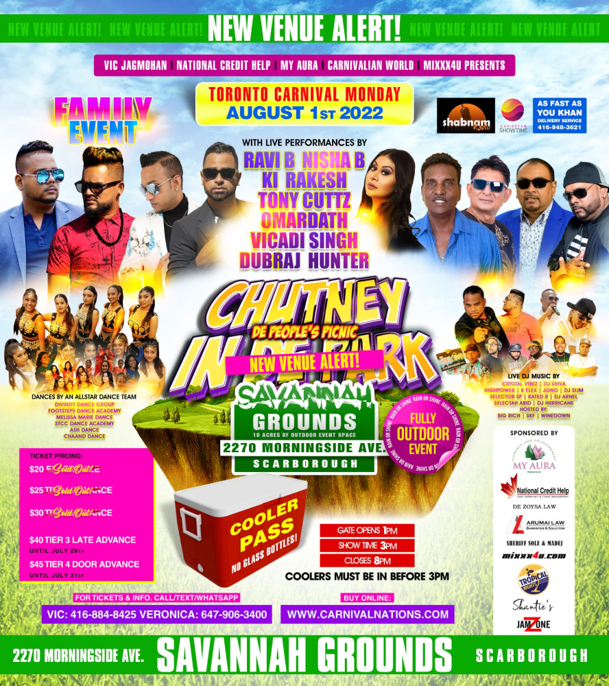 CHUTNEY IN DE PARK Caribana Info & Tickets